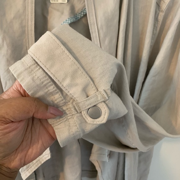 Anthropologie 2X & 3X Cascade Linen/Suede Jacket - Picture 2 of 8